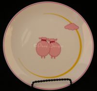Toscany Collection 8" Pink SHEEP Lamb Plate Japan